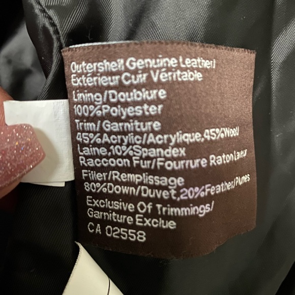 “Danier” leather winter jacket, - Picture 5 of 5